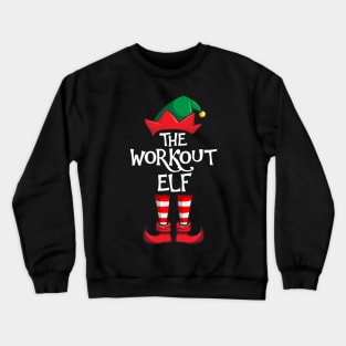 Workout Elf Matching Family Christmas Sporty Crewneck Sweatshirt